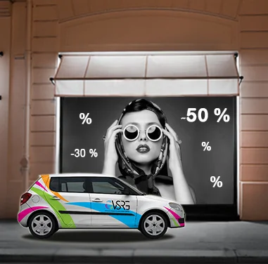 Auto / vitrinų grafika